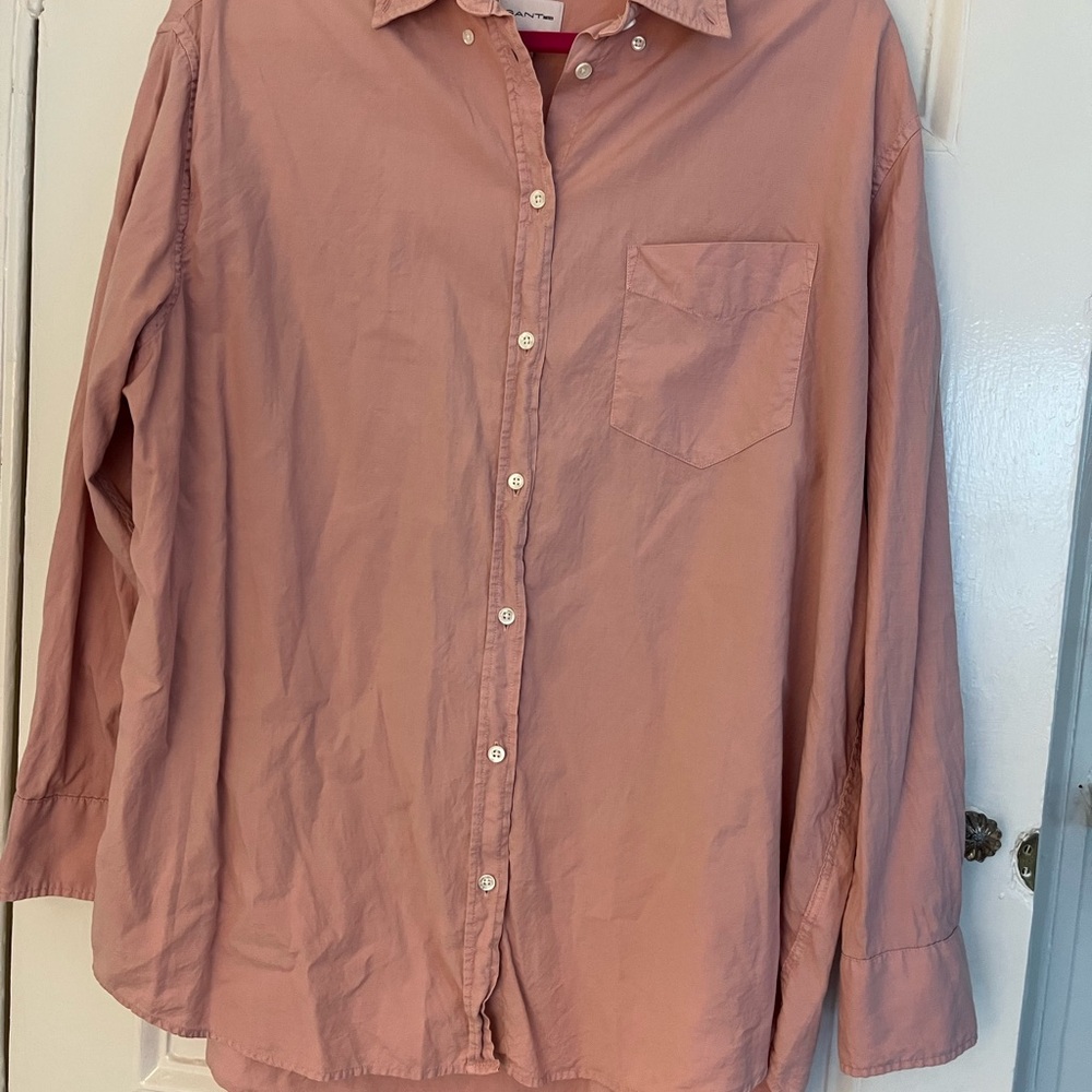 GANT cotton button down - Size Large - Like New - Pink/Salmon
